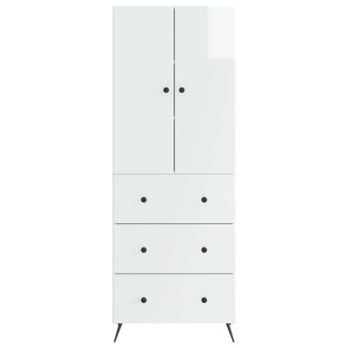 Комплект шкафове 2 pcs Бял гланц 66 x 34,5 x 90 см