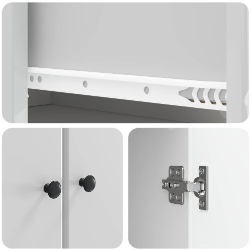 Комплект шкафове 2 pcs Бял гланц 66 x 34,5 x 90 см