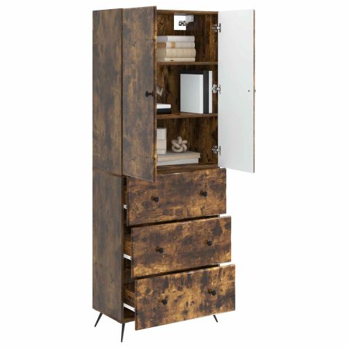Комплект шкафове 2 pcs Опушен дъб 66 x 34,5 x 90 см