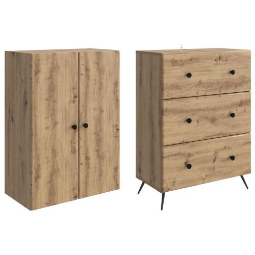 Комплект шкафове 2 pcs Дъб артизан 66 x 34,5 x 90 см