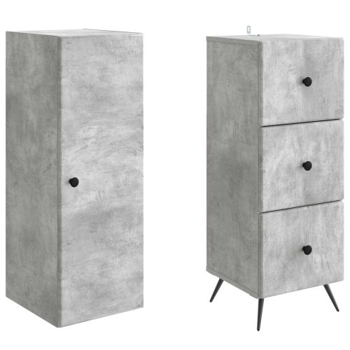 Комплект шкафове 2 pcs Бетонно сиво 34,5 x 34,5 x 90 см