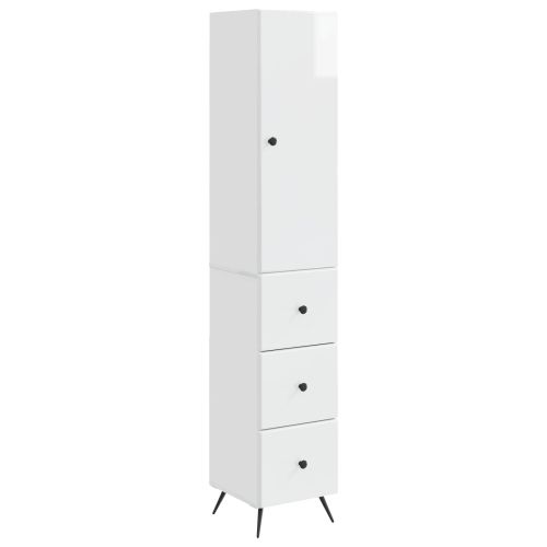 Комплект шкафове 2 pcs Бял гланц 34,5 x 34,5 x 90 см