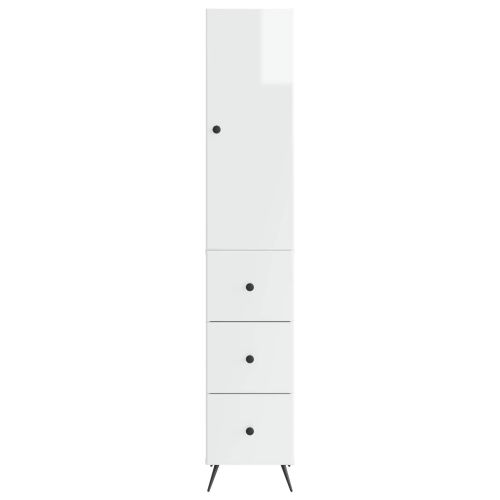 Комплект шкафове 2 pcs Бял гланц 34,5 x 34,5 x 90 см