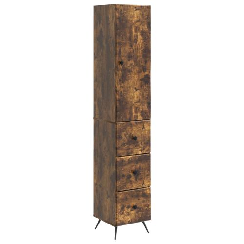 Комплект шкафове 2 pcs Опушен дъб 34,5 x 34,5 x 90 см