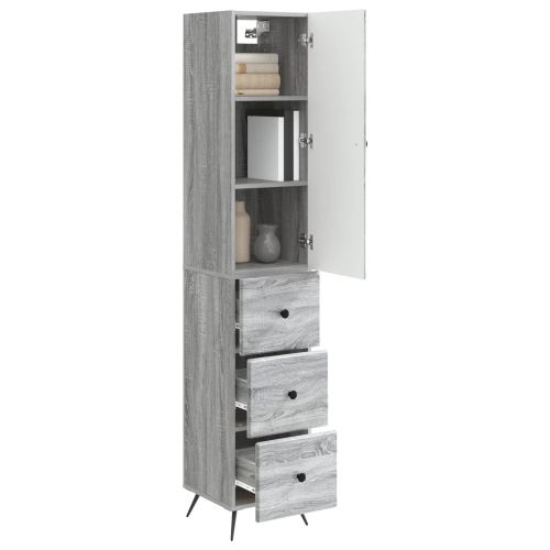 Комплект шкафове 2 pcs Сив Сонома 34,5 x 34,5 x 90 см