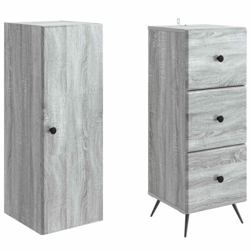 Комплект шкафове 2 pcs Сив Сонома 34,5 x 34,5 x 90 см
