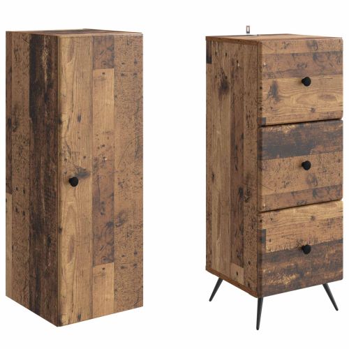Комплект шкафове 2 pcs Старо дърво 34,5 x 34,5 x 90 см