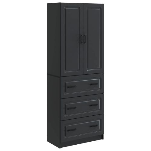 Комплект шкафове 2 pcs Черно 66 x 34,5 x 87 см