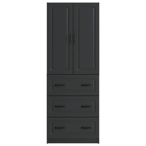 Комплект шкафове 2 pcs Черно 66 x 34,5 x 87 см
