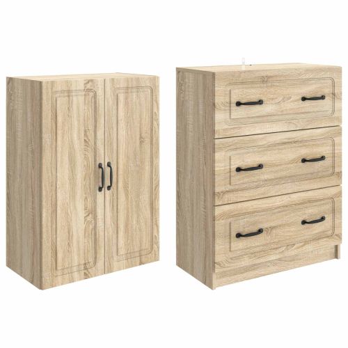 Комплект шкафове 2 pcs Дъб сонома 66 x 34,5 x 87 см