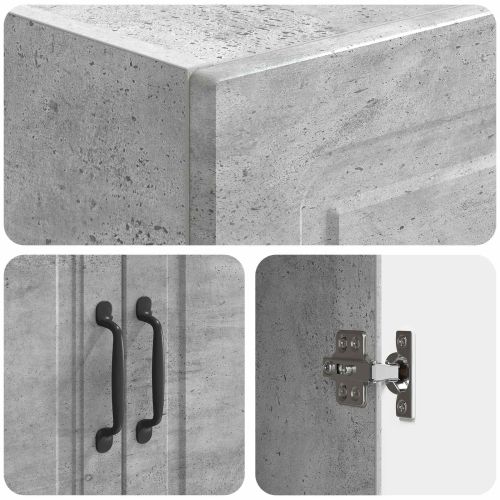 Комплект шкафове 2 pcs Бетонно сиво 66 x 34,5 x 87 см