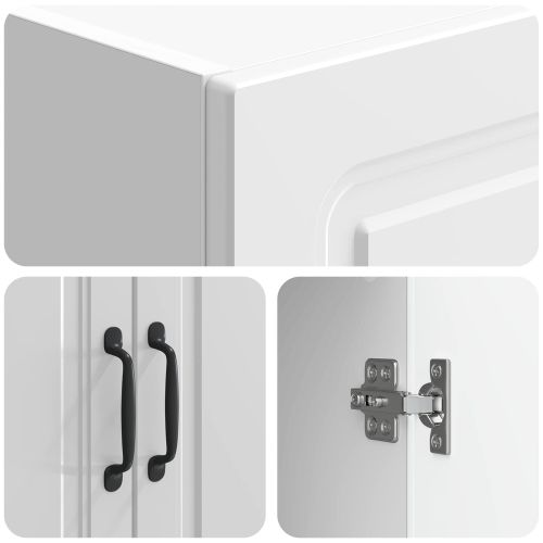 Комплект шкафове 2 pcs Бял гланц 66 x 34,5 x 87 см
