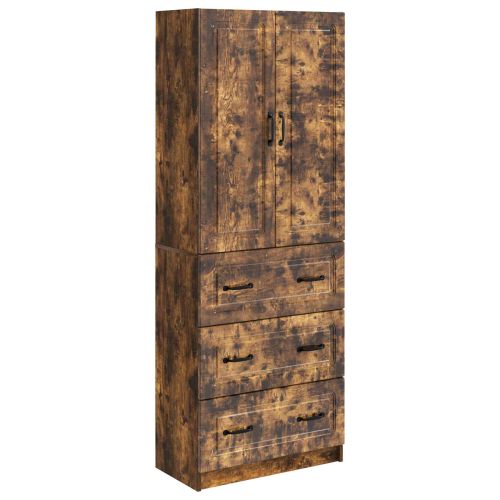 Комплект шкафове 2 pcs Опушен дъб 66 x 34,5 x 87 см