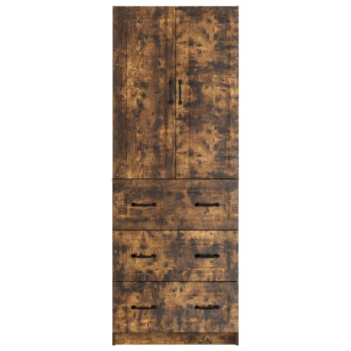 Комплект шкафове 2 pcs Опушен дъб 66 x 34,5 x 87 см