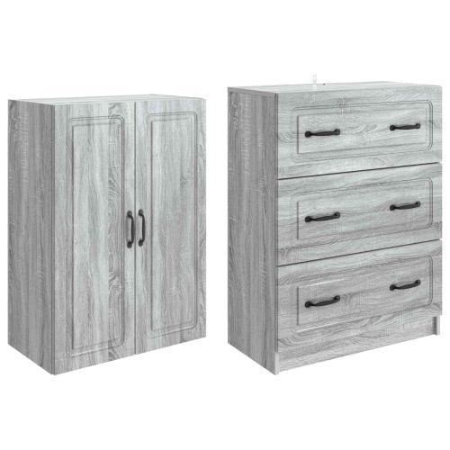 Комплект шкафове 2 pcs Сив Сонома 66 x 34,5 x 87 см