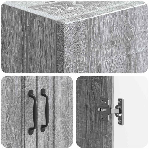 Комплект шкафове 2 pcs Сив Сонома 66 x 34,5 x 87 см