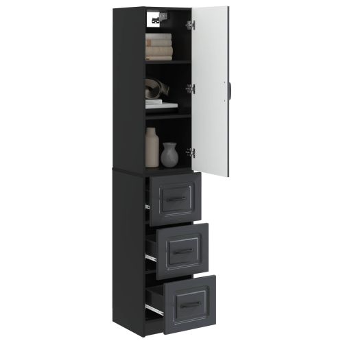 Комплект шкафове 2 pcs Черно 33 x 34,5 x 87 см