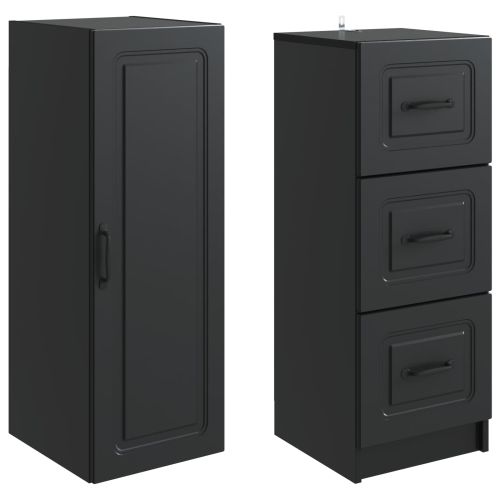Комплект шкафове 2 pcs Черно 33 x 34,5 x 87 см