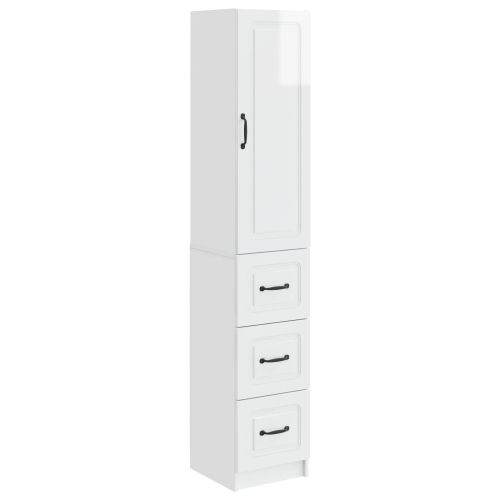 Комплект шкафове 2 pcs Бял гланц 33 x 34,5 x 87 см
