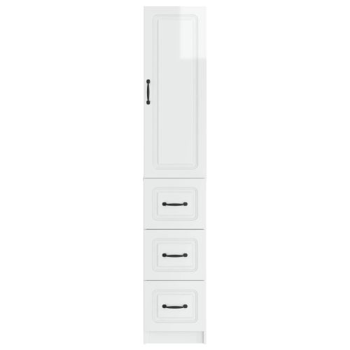 Комплект шкафове 2 pcs Бял гланц 33 x 34,5 x 87 см
