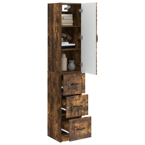 Комплект шкафове 2 pcs Опушен дъб 33 x 34,5 x 87 см