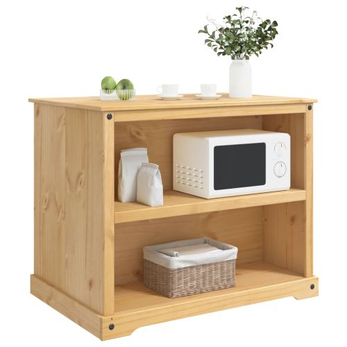 Кухненска количка с рафт 2 pcs Пчелен восък 112 x 77 x 91,5 см