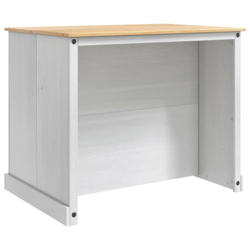 Кухненска количка 2 pcs Бяло и восък от мед 112 x 77 x 91,5 см