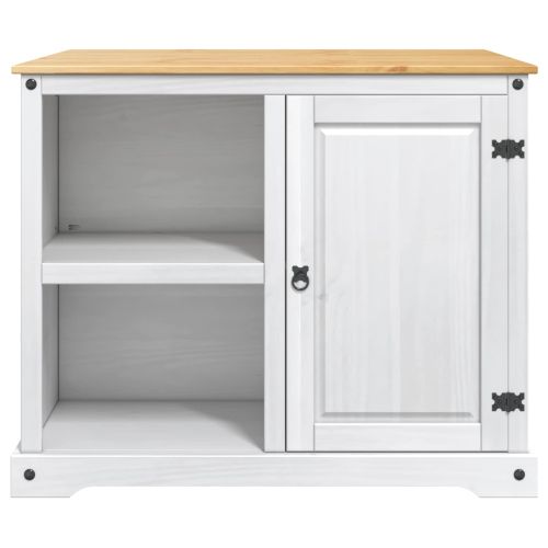 Кухненска количка 2 pcs Бяло и восък от мед 112 x 77 x 91,5 см