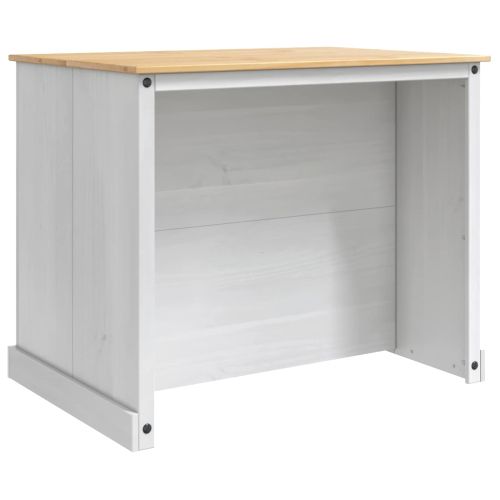 Кухненска количка 2 pcs Бяло и восък от мед 112 x 77 x 91,5 см