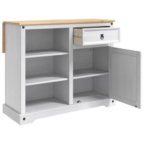 Кухненска количка 2 pcs Бяло и восък от мед 112 x 70 x 91,5 см