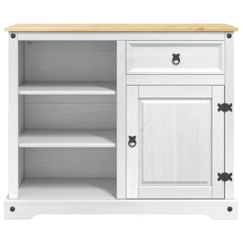 Кухненска количка 2 pcs Бяло и восък от мед 112 x 70 x 91,5 см