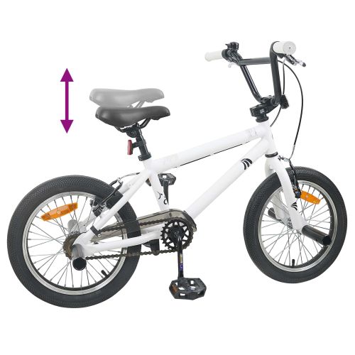 BMX Велосипед 20 инча за деца над 9 години Бяло