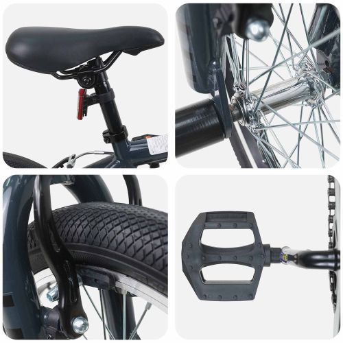 BMX Велосипед 16 инча за 5-8 години Тъмносиво