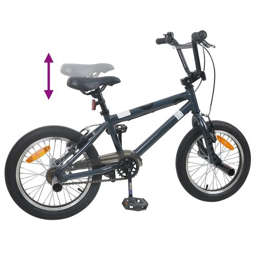 BMX Велосипед 16 инча за 5-8 години Тъмносиво