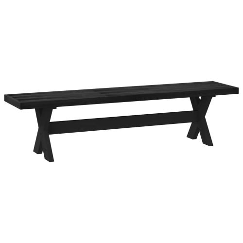 Пейка за хранене NOAIN 180 x 41 x 45 см Масивна боровина Черно