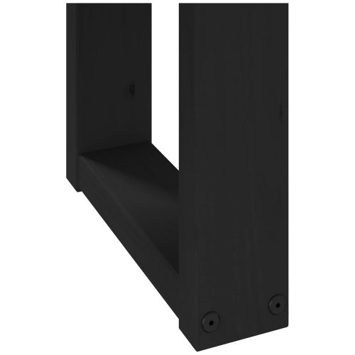 Пейка за хранене NOAIN 180 x 41 x 45 см Масивна боровина Черно