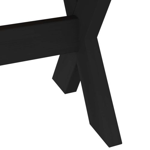 Пейка за хранене NOAIN 160 x 41 x 45 см Масивна боровина Черно