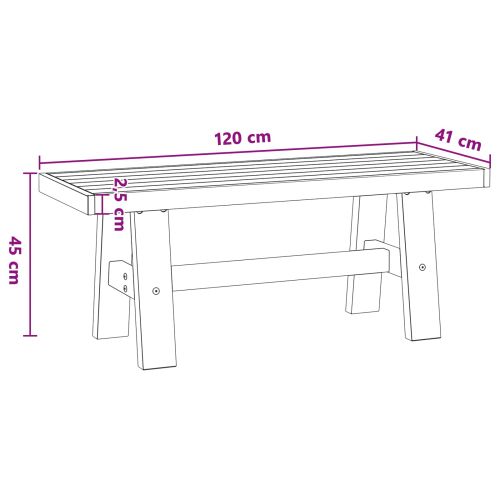Пейка за хранене NOAIN 120 x 41 x 45 см Масивна боровина
