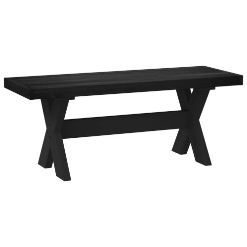 Пейка за хранене NOAIN 120 x 41 x 45 см Масивна боровина Черно