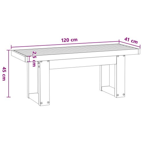 Пейка за хранене NOAIN 120 x 41 x 45 см Масивна боровина