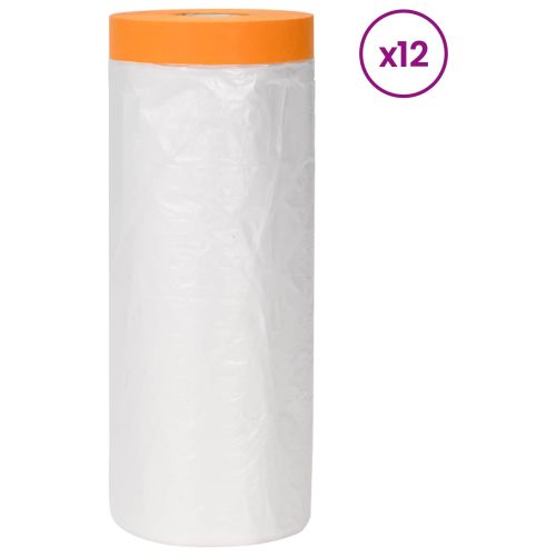 Калъф за прах с лепилна лента 12 pcs Прозрачен 210 x 2000 см