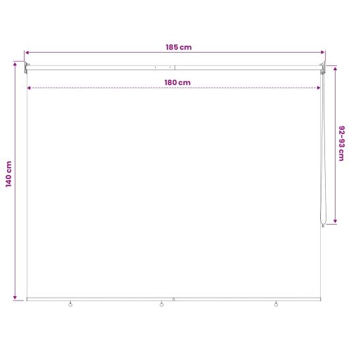 Щора за открито с UV защита Черно 180 x 140 cm