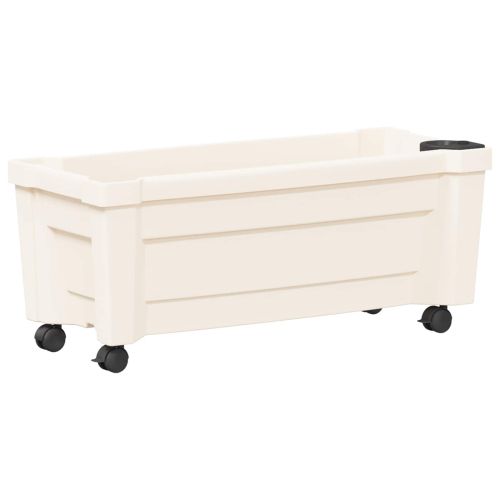Саксия Kalypso с колела Бяло 79 x 35 x 33 см ПП