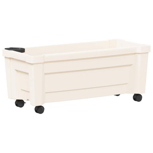 Саксия Kalypso с колела Бяло 79 x 35 x 33 см ПП