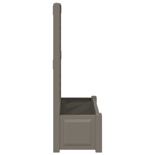 Голяма саксия с решетка Сиво 99,5 x 43 x 133,5 см ПП