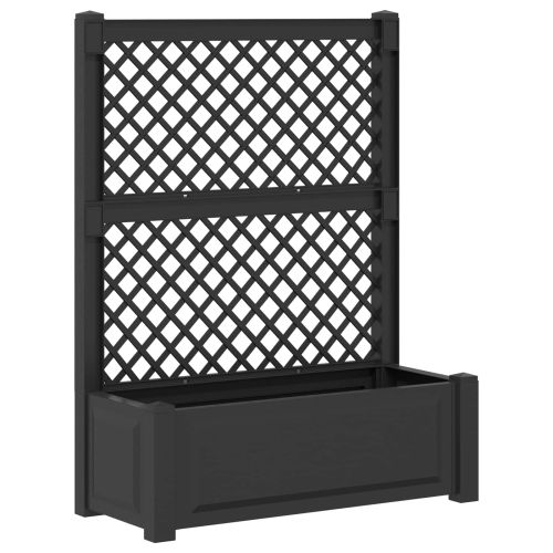Голяма саксия с решетка Антрацит 99,5 x 43 x 133,5 см ПП
