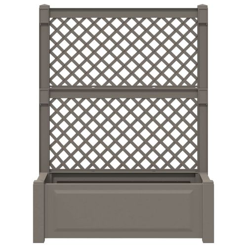 Голяма саксия с решетка 2 pcs Сиво 143 x 143 x 133,5 см ПП