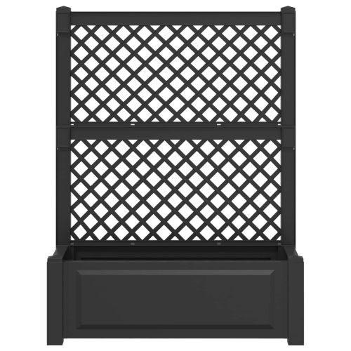 Голяма саксия с решетка 2 pcs Антрацит 143 x 143 x 133,5 см ПП