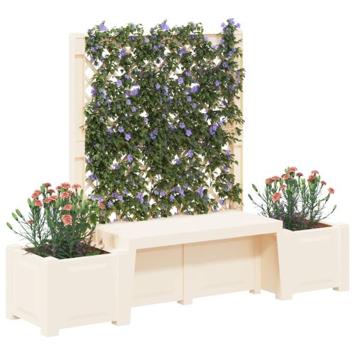 Градинска пейка Копенхаген Бяло 173 x 49 x 135,5 см ПП