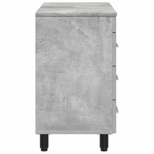 Шкаф със светло за баня Бетонно сиво 60 x 35 x 60 см